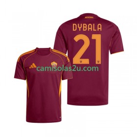Camisolas de futebol AS Roma Dybala 21 Equipamento Principal 2025/26 Manga Curta